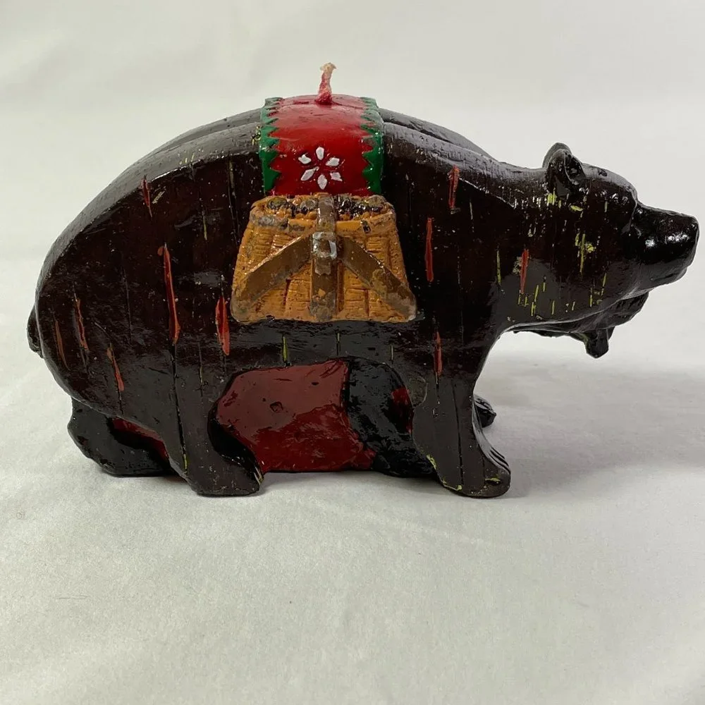 Two's Company Bear‎ Candle Vintage Figural Novelty Duo of Bears
